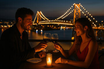 Procurando o cenário ideal para um encontro especial? Descubra onde ter uma noite romântica em Floripa, com restaurantes à meia-luz, rooftops com vista e aquele clima de filme.