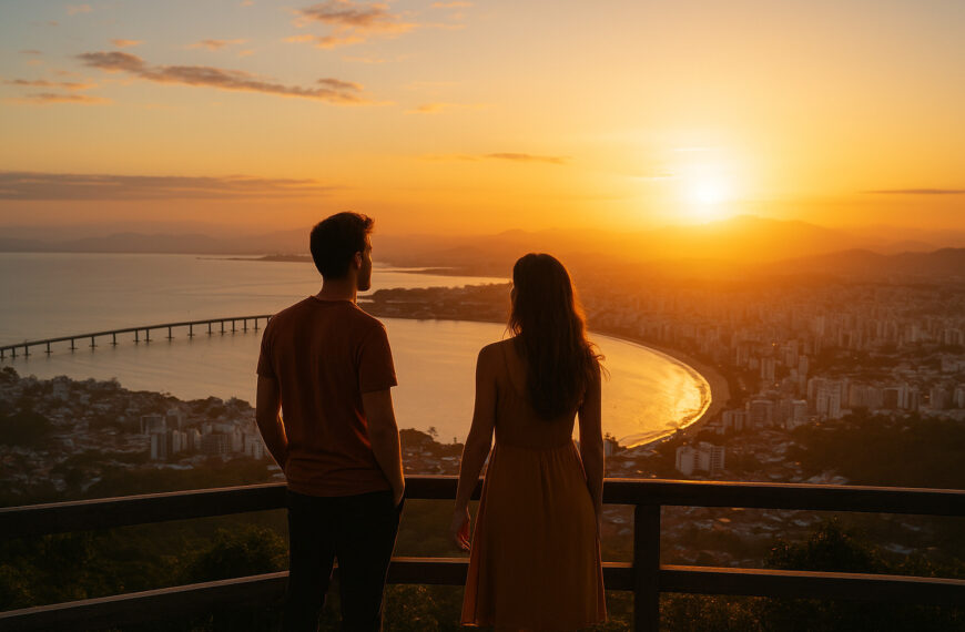 Descubra os 7 melhores mirantes em Florianópolis para tirar fotos incríveis e contemplar paisagens de tirar o fôlego. Ideal para casais e criadores de conteúdo.
